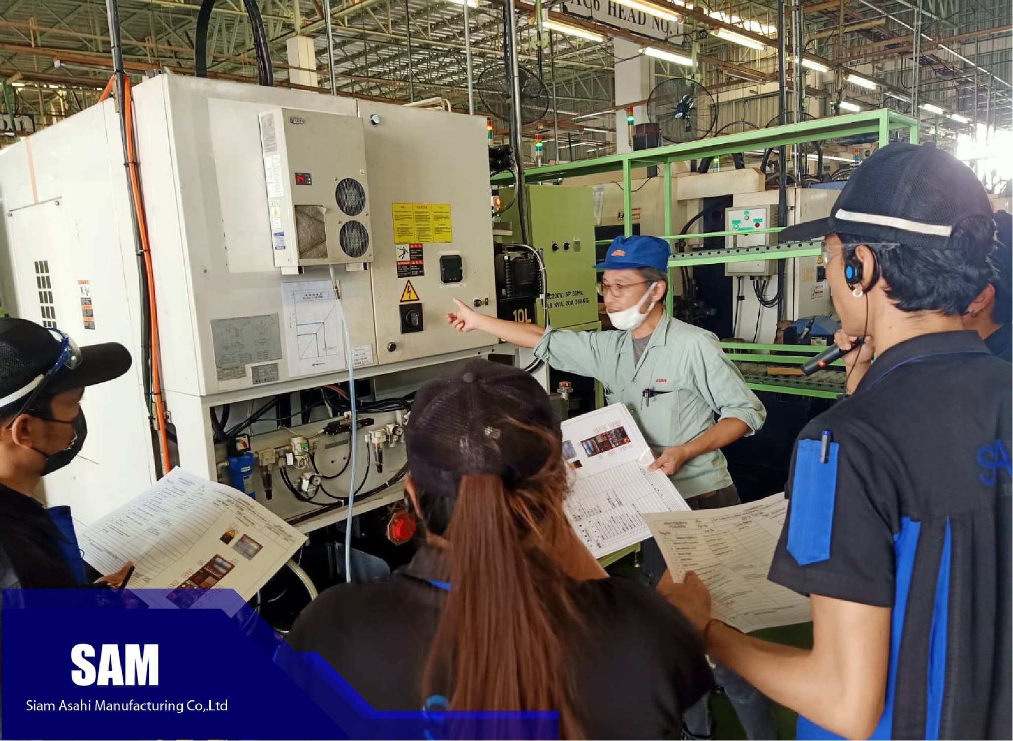 ฝึกอบรมไลน์ผลิตใหม่ — โดยผู้เชี่ยวชาญ Asahi Tekko (Mr. Hagiwara, Mr. Hiromura) — 4/4