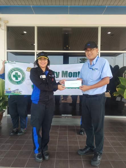 เดือนความปลอดภัย — มอบรางวัลพนักงานคะแนนสูงสุด 3 คน — 1/5