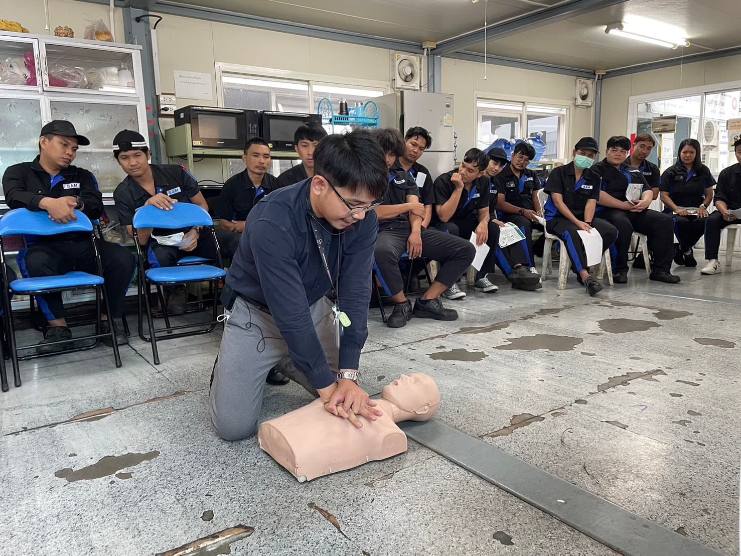 Prioritizing wellness! Health check, AED training, Fire training — 5/7